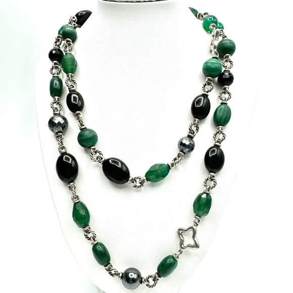 David Yurman Bijoux Green Onyx Necklace